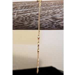 Delicate Gold Tone Beaded 9" Ankle Bracelet